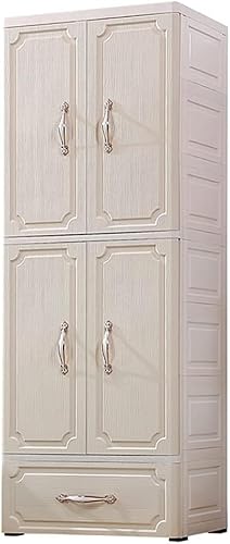 ZGSSOPTU Aufbewahrungsschrank aus Kunststoff, Schubladentyp, Spind, Zuhause, Kleiderschrank, geeignet für Wohnzimmer, Schlafzimmer, Kinderzimmer, 52 x 42 cm (Aufhängen + Fach + 1 Schublade) von ZGSSOPTU