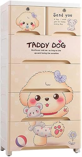 ZGSSOPTU Aufbewahrungsschrank für Kinder, Kunststoff, Schubladenspind, einfache Organisation von kleinen Spielzeugen (4 Ebenen) von ZGSSOPTU