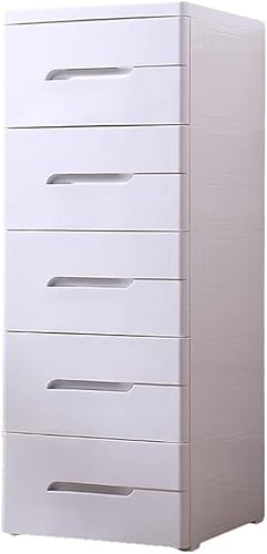 ZGSSOPTU Aufbewahrungsschrank mit Rollen, Wohnzimmer, Schlafzimmer, Kinderzimmer, Kleiderschrank Dekoration (weiß, 4 Ebenen) von ZGSSOPTU