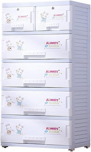 ZGSSOPTU Kinder-Kleiderschrank, Kunststoff-Schublade, Aufbewahrungsschrank für Wohnzimmer/Schlafzimmer/Kinderzimmer (Blau, 4 Ebenen) von ZGSSOPTU