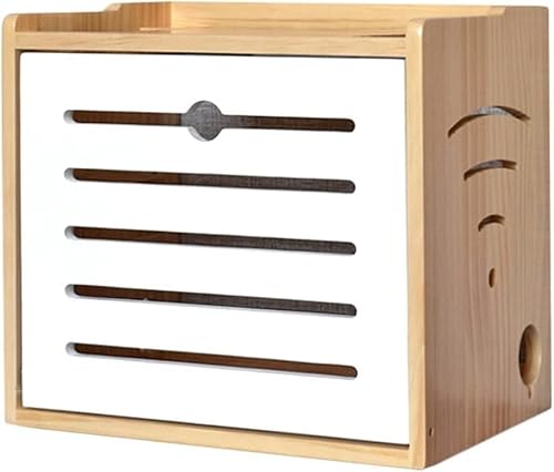 ZGSSOPTU Kreative Router-Aufbewahrungsbox, Holz, Multifunktions-Set-Top-Halterung, Wohnzimmer, TV-Schrank, Netzkabel-Oberfläche (Höhe 26 cm) von ZGSSOPTU