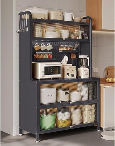 ZGSSOPTU Küchenschränke mit Klapptür und Kaffeebarschrank, Mikrowellenständer, Speisekammer-Regal, A160 x 60 x 38 cm (B,160 x 60 x 38 cm) von ZGSSOPTU