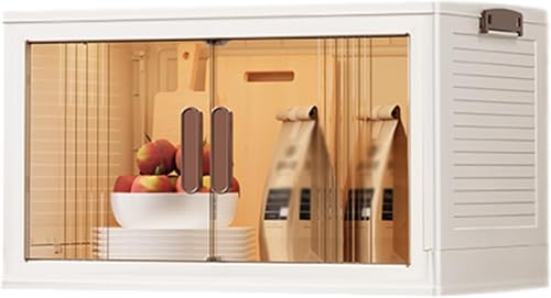 ZGSSOPTU Kunststoff-Aufbewahrungsbehälter, stapelbarer Organizer mit Rollen, Behälter mit Deckel, Boxgriff, Wohnzimmer, Küche (45 x 28 x 30 cm) von ZGSSOPTU