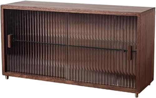 ZGSSOPTU Massivholz-Aufbewahrungsschränke, Sideboard mit Glastür, 2-stöckig, Küche, Speisekammer, Teeservice für Wohnzimmer von ZGSSOPTU