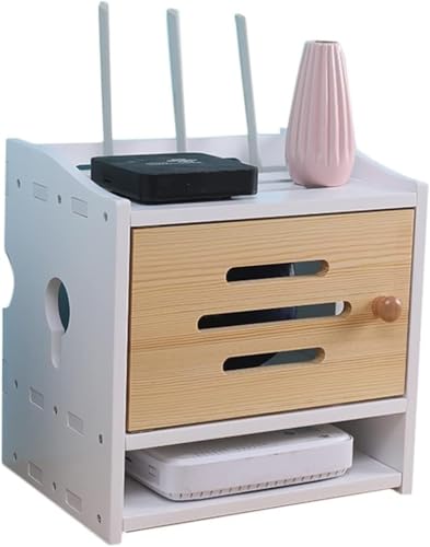ZGSSOPTU Massivholz-Router, WLAN-TV-Kabel, Versteckbox, Desktop, Wohnzimmer, TV-Wandreihe, Steckdosenregal, multifunktional, Weiß ZGSSOPTU Massivholz-Router, WLAN-TV-Kabel, Versteckbox, Desktop, Wohnzimmer, TV-Wandreihe, Steckdosenregal, multifunktional, Weiß von ZGSSOPTU
