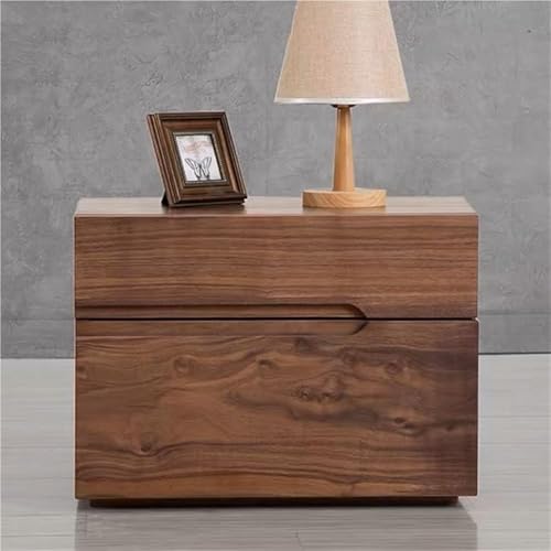ZGSSOPTU Moderner Nachttisch aus Massivholz, zwei Schubladen, vielseitig einsetzbar, für Schlafzimmer, Wohnzimmer, Eingangsbereich (A) von ZGSSOPTU