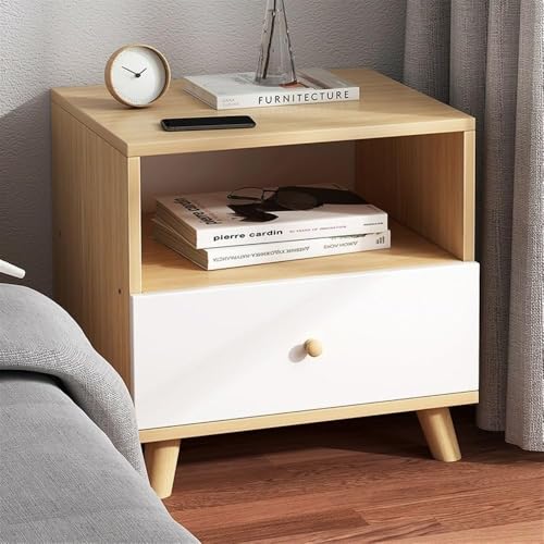 ZGSSOPTU Nachttisch mit Schublade, Nachttisch aus Massivholz, praktische Endseite, offenes Aufbewahrungsregal für Schlafzimmer ZGSSOPTU Nachttisch mit Schublade, Nachttisch aus Massivholz, praktische Endseite, offenes Aufbewahrungsregal für Schlafzimmer von ZGSSOPTU