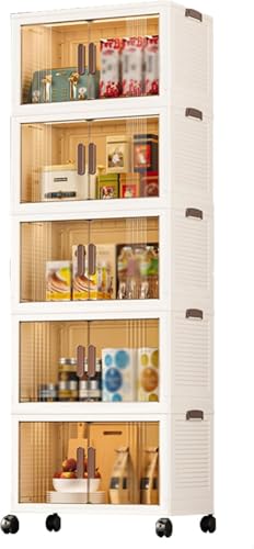 ZGSSOPTU Schrank-Organizer, Aufbewahrung, Faltboxen, Behälter, Kunststoff, faltbar, stapelbare Behälter für Zuhause, Küche (50 x 30,5 x 134 cm) von ZGSSOPTU