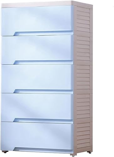 ZGSSOPTU Schubladenaufbewahrungsschrank, verdickter Kunststoff, mehrschichtig, multifunktional, mehrschichtig, Kinderschrank (Hellblau, 6 Ebenen) von ZGSSOPTU