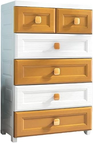 ZGSSOPTU Schubladenschrank, Haushalts-Organisationsbox, Kinderschrank, 56 cm breit (gemischtes Weiß, 3 Ebenen) von ZGSSOPTU