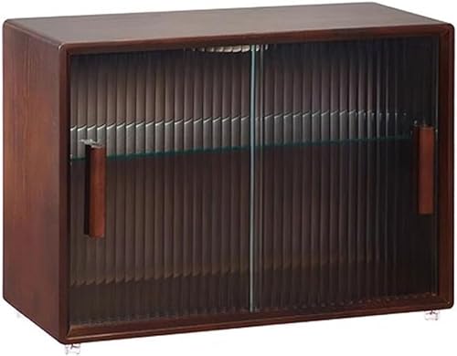 ZGSSOPTU Sideboard aus Massivholz mit staubdichtem Induktionslicht, Aufbewahrungsregal für Kaffeetassen und Tee, Küchentischplatte von ZGSSOPTU