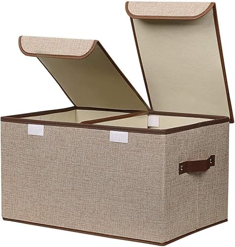 ZGSSOPTU Stoff-Aufbewahrungsbox, faltbarer Mülleimer, großer Mülleimer, Leinenkorb, Würfel-Organizer von ZGSSOPTU