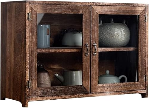 ZGSSOPTU Tee-Set aus Holz, Schrank, Küche, Badezimmer, Arbeitsplatte, Mini-Organizer, Buffet, Sideboard mit Acrylfenstern und ZGSSOPTU Tee-Set aus Holz, Schrank, Küche, Badezimmer, Arbeitsplatte, Mini-Organizer, Buffet, Sideboard mit Acrylfenstern und von ZGSSOPTU