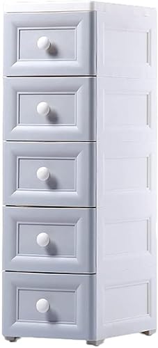 ZGSSOPTU Verdickter Schubladenschrank, mehrschichtig, Kinderschrank, Haushalt, Kunststoff, Kommode (blaugrau, 4 Ebenen) von ZGSSOPTU