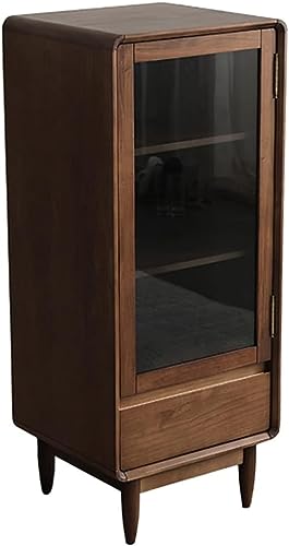 ZGSSOPTU Weinregal, Holzschrank mit 1 Schublade und Tür, multifunktionale Aufbewahrung für Küche, Wohnzimmer, (Bruin) von ZGSSOPTU