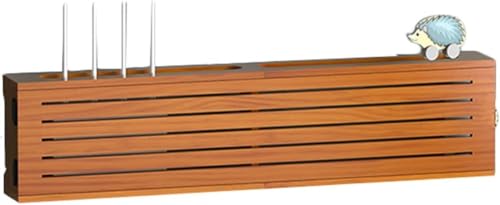 ZGSSOPTU WiFi-Router-Aufbewahrungsbox, Wandhalterung, TV-Schrank, kreativ, braun, aufstellbares Regal, schwimmende Heizkörperabdeckungen für Zuhause (Länge 80 cm) von ZGSSOPTU