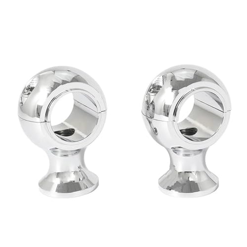 Motorrad Riser Klemme Riser Lenker Motorrad Erhöhung Halterung Rund Fett 25 Mm 22 mm Universal Motorrad Lenker Risers (Silber, 25 mm) von ZGVGFAFLPQ