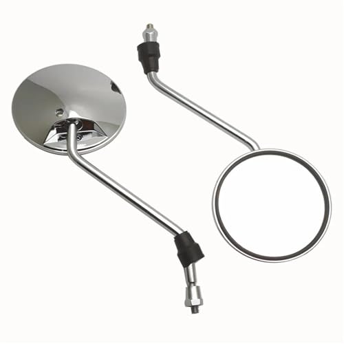 Motorrad Spiegel Set 1 Paar Motorrad Spiegel Universal Motorrad Rückspiegel 8 Mm Mit M10 Adapter Konvexen Spiegel Lenkerendenspiegel Motorrad von ZGVGFAFLPQ