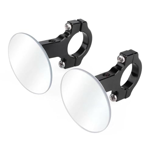 Motorrad Spiegel Set 25 22 Mm Lenkerklemme Toter-Winkel-Spiegel Konvexer Randloser Rückspiegel Verstellbarer Seitenspiegel Universal 1" 7/8" Bar Lenkerendenspiegel Motorrad(22mm Clamp) von ZGVGFAFLPQ