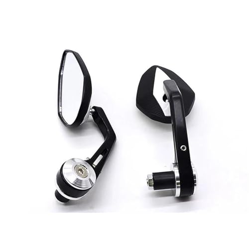 Motorrad Spiegel Set Für GSR600 Für GSR750 Für SV650 Für SV400 Für V-Strom 650 1050 Für Bandit 650 Motorrad 22 Mm Lenkerende Rückspiegel Lenkerendenspiegel Motorrad(Silver) von ZGVGFAFLPQ