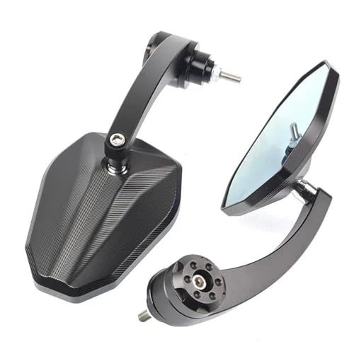 Motorrad Spiegel Set Für Honnet Für CB500X Für NC750X Für CB500X Für CB750 Für CRF1100L Für African Für Twin 17-22 Mm Bar End Motorradspiegel Lenkerendenspiegel Motorrad(Black 1) von ZGVGFAFLPQ
