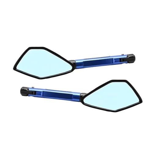 Motorrad Spiegel Set Motorrad-Rückspiegel Klar Große Reichweite Rückblick Rückreflektor Verstellbarer Lenker Links Und Rechts Spiegel Lenkerendenspiegel Motorrad(Blue) von ZGVGFAFLPQ