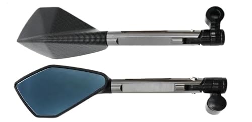 Motorrad Spiegel Set Motorrad-Rückspiegel Klar Große Reichweite Rückblick Rückreflektor Verstellbarer Lenker Links Und Rechts Spiegel Lenkerendenspiegel Motorrad(Titanium) von ZGVGFAFLPQ