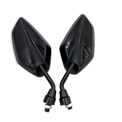 Motorrad Spiegel Set Universal Motorrad Rückspiegel Modifikation Zubehör Umkehr Spiegel Reflektierende Spiegel Ersatz Teile Lenkerendenspiegel Motorrad(Black) von ZGVGFAFLPQ
