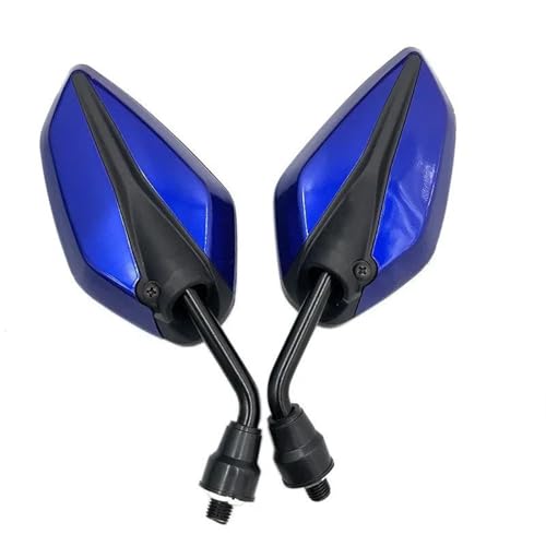 Motorrad Spiegel Set Universal Motorrad Rückspiegel Modifikation Zubehör Umkehr Spiegel Reflektierende Spiegel Ersatz Teile Lenkerendenspiegel Motorrad(Blue) von ZGVGFAFLPQ