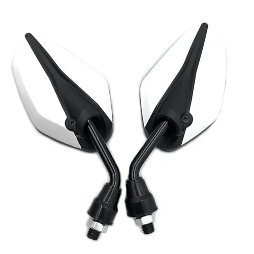 Motorrad Spiegel Set Universal Motorrad Rückspiegel Modifikation Zubehör Umkehr Spiegel Reflektierende Spiegel Ersatz Teile Lenkerendenspiegel Motorrad(White) von ZGVGFAFLPQ