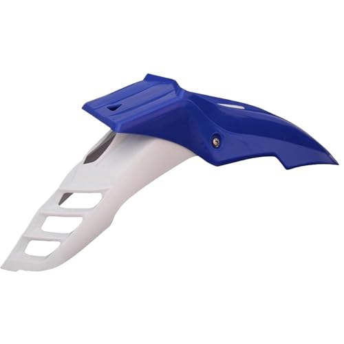 Spritzschutz Schutzabdeckung Motorrad Universal Front Fender Kotflügel Reifen Hugger Schutzblech (Weiß Blau) von ZGVGFAFLPQ