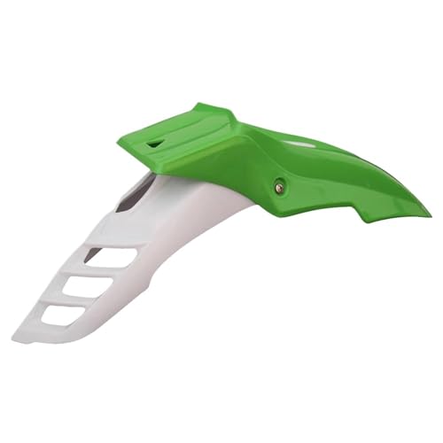 Spritzschutz Schutzabdeckung Motorrad Universal Front Fender Kotflügel Reifen Hugger Schutzblech (Weiß Grün) von ZGVGFAFLPQ