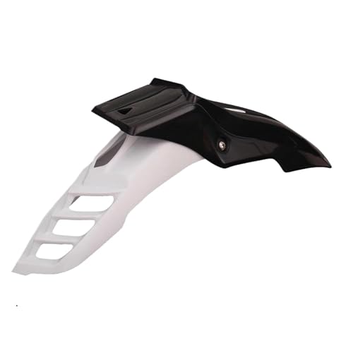 Spritzschutz Schutzabdeckung Motorrad Universal Front Fender Kotflügel Reifen Hugger Schutzblech (Weiß Schwarz) von ZGVGFAFLPQ