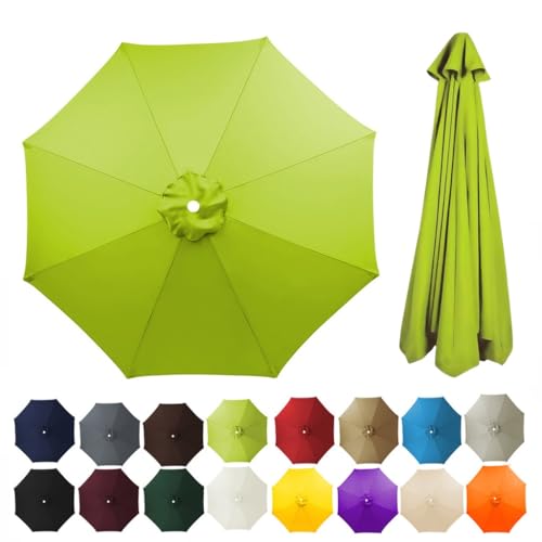 2,7/3/3,5/4m Terrassenschirm-Ersatztuch for 8Spannungen Markttischschirm-Ersatzabdeckung runder Ersatzschirm-Überdachungsschutz for Gartenschirm(Grass green,4m) von ZGWRYI