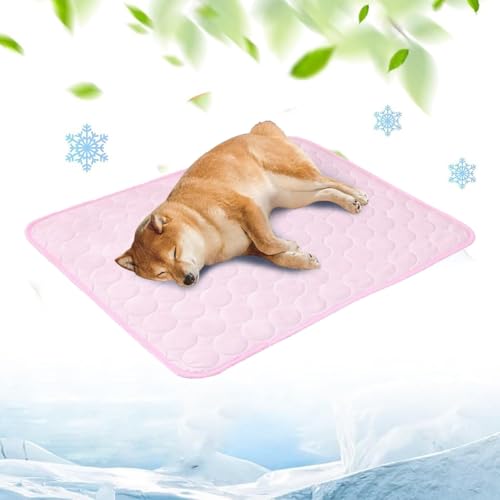 2025 Upgrade Large Self-Cooling Ice Silk Pet Mat Cold Gel Pad,Abrasion Bite Resistant Summer Cooling Bed for Dogs Cats(Pink,XS) von ZGWRYI