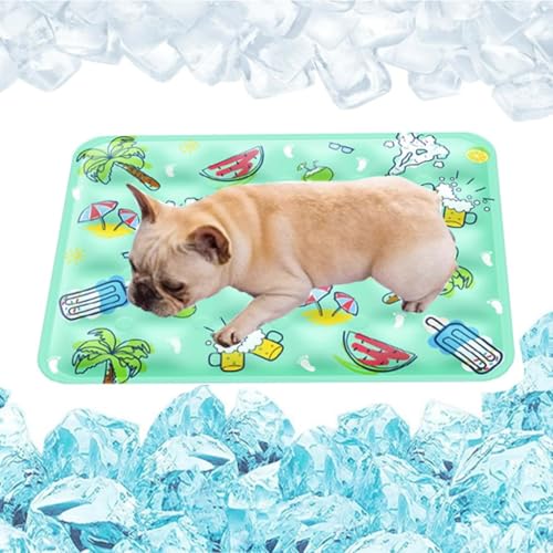 2025 Verbesserte Hundekühlmatte Haustier-Sommer-Wende-Kühlkissen mit kaltem Gel selbstkühlendes Kissen leicht waschbar kühlendes Schlafbett for Hunde und Katzen(Type A,30x40cm) von ZGWRYI