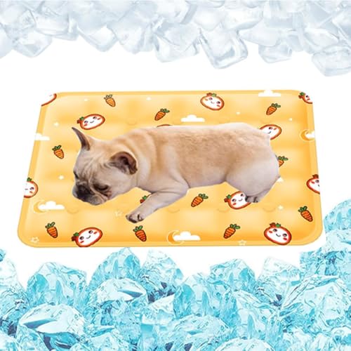 2025 Verbesserte Hundekühlmatte Haustier-Sommer-Wende-Kühlkissen mit kaltem Gel selbstkühlendes Kissen leicht waschbar kühlendes Schlafbett for Hunde und Katzen(Type C,30x40cm) von ZGWRYI