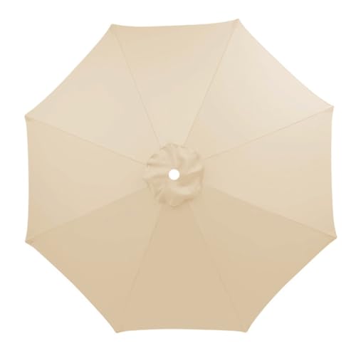 3/3,5/4 m Terrassenschirm-Ersatzdach for 8-Speichen-Markttisch Ersatz-Oberabdeckung runder Sonnenschirm UV-Schutztuch for den Garten for den Außenbereich Hinterhofpool(Beige,4m) von ZGWRYI