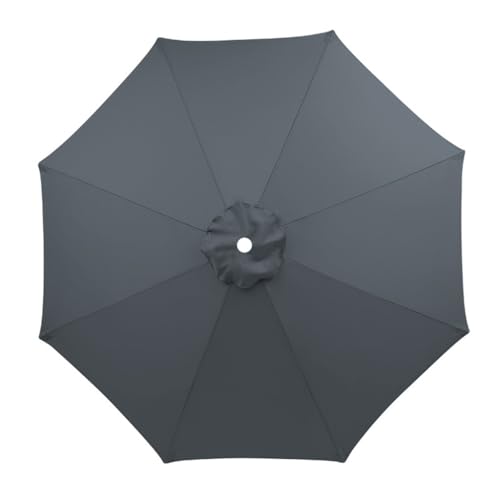 3/3,5/4 m Terrassenschirm-Ersatzdach for 8-Speichen-Markttisch Ersatz-Oberabdeckung runder Sonnenschirm UV-Schutztuch for den Garten for den Außenbereich Hinterhofpool(Gray,4m) von ZGWRYI