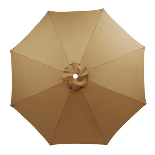 3/3,5/4 m Terrassenschirm-Ersatzdach for 8-Speichen-Markttisch Ersatz-Oberabdeckung runder Sonnenschirm UV-Schutztuch for den Garten for den Außenbereich Hinterhofpool(Khaki,4m) von ZGWRYI