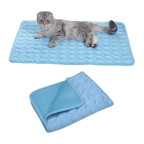 Cooling Mat for Dogs,Large Cool mat Made of Self-Coolings Ice Silk,Cools Beds,Cold Gel Pad,for Cats and Dogs(Blue,XXL) von ZGWRYI