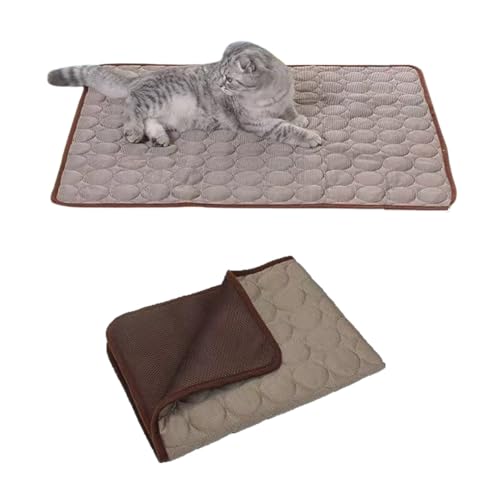 Cooling Mat for Dogs,Large Cool mat Made of Self-Coolings Ice Silk,Cools Beds,Cold Gel Pad,for Cats and Dogs(Coffee,XXL) von ZGWRYI