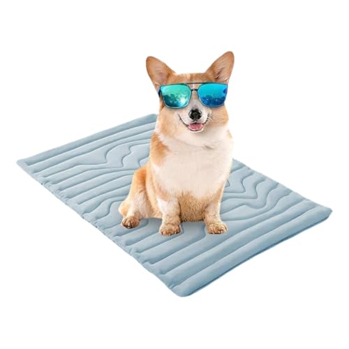 Dog Cooling Mat,cooling Blanket Dogs,Cat Coolings Mats,Self-Cool for Dogs and Cats(Blue,48 * 28in) von ZGWRYI