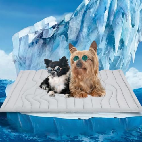Dog Cooling Mat Washable Folding Cooling Pad for Dog Portable Ice Cooler Fabric Cooling Blanket for Pet Reversible Pad for Cats and Dogs(Medium) von ZGWRYI