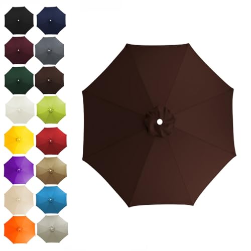 Ersatzdach for Terrassenschirm 3/3,5/4 m Tischschirme for den Außenbereich for 8-Rippen-Sonnenschirmabdeckung wasserdichtes UV-Dach for die Terrasse im Freien(Coffee,3.5m) von ZGWRYI