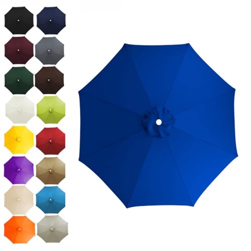 Ersatzdach for Terrassenschirm 3/3,5/4 m Tischschirme for den Außenbereich for 8-Rippen-Sonnenschirmabdeckung wasserdichtes UV-Dach for die Terrasse im Freien(Royal blue,3.5m) von ZGWRYI
