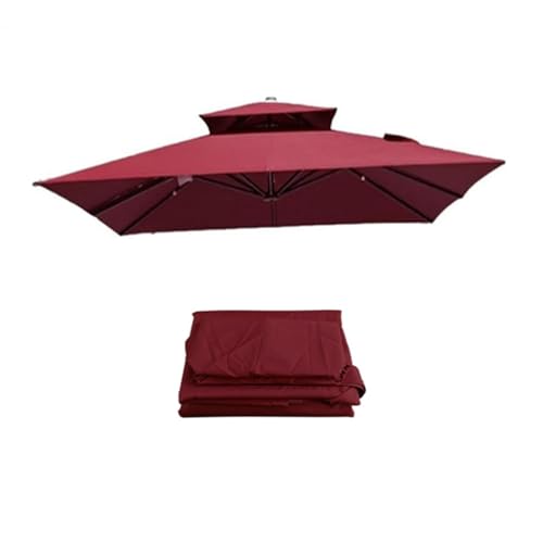 Ersatzdach for versetzten Terrassenschirm Ersatzdach for quadratischen 8-Rippen-Schirm Ersatzdach(Rouge,300x300cm) von ZGWRYI