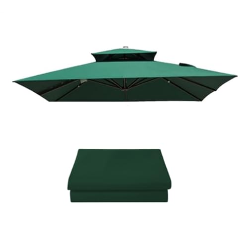 Ersatzdach for versetzten quadratischen Terrassenschirm Ersatzdach for Sonnenschirm Ersatzstoff for Tischschirm im Freien(Vert,300cmx300cm) von ZGWRYI