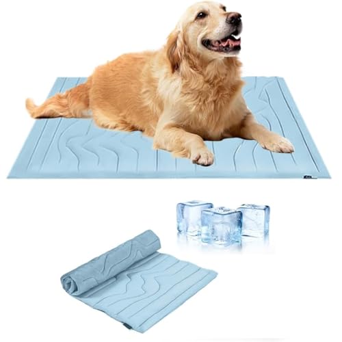 Four Seasons Universal Cooling Mat Dog,Cool Blanket for Dogs,Summer Cold Cushion Dog Mats Large for Home On the Go or in the Car(Blue,150 * 101cm) von ZGWRYI