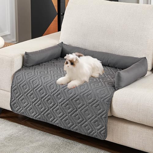 Kühlendes Schlafsofa,Hundebett,maschinenwaschbares hundebett Sommer-Komfortmatte für kleine bis große Haustiere(Gray,75 * 120cm) von ZGWRYI